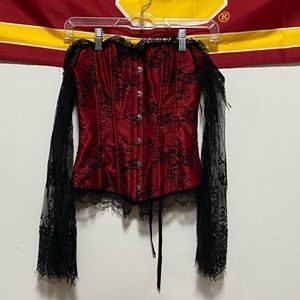 Red corset top